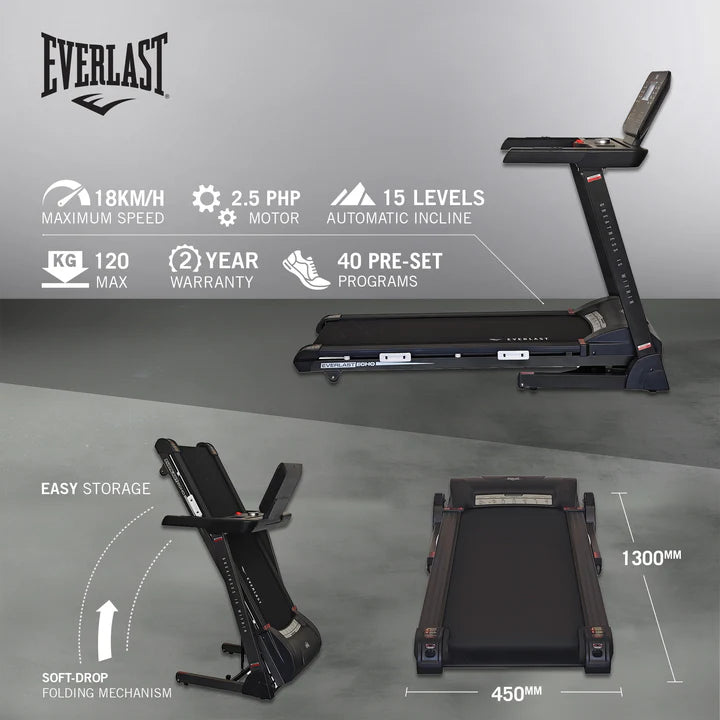 Everlast Echo Treadmill with Bluetooth & Fitness Apps
