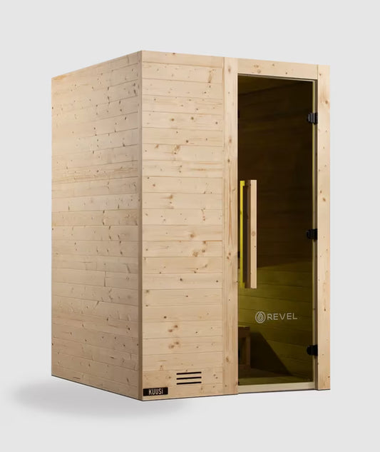 Revel Kuusi 2 Person Traditional Finnish Sauna with Step