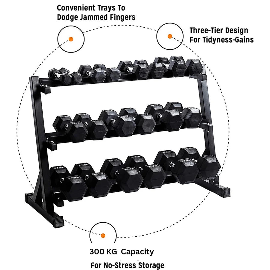 3 Tier Weight Storage Rack for Dumbbells