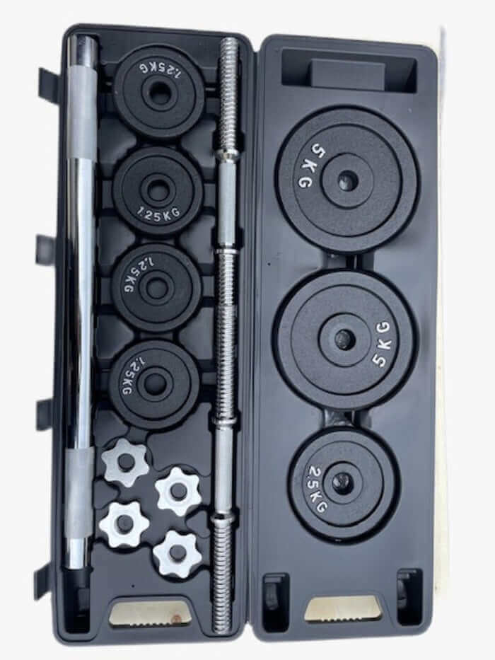 Adjustable Barbell Cast Iron Dumbbells Set for Home & Gym