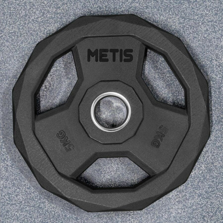 METIS 15kg Olympic Barbell + 5kg Weight Plates [Pair]