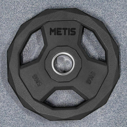 METIS 15kg Olympic Barbell + 5kg Weight Plates [Pair]