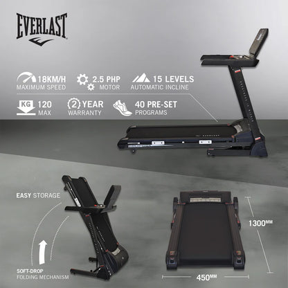 Everlast Echo Treadmill with Bluetooth & Fitness Apps