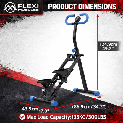Stair Stepper with Handlebar, Foldable Vertical Climber Exercise Machine