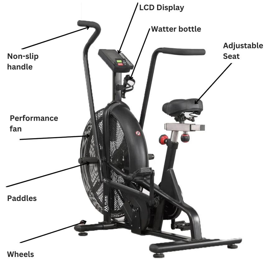 Exercise Bike with Air-Resistance Fan