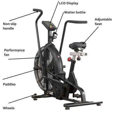 Exercise Bike with Air-Resistance Fan