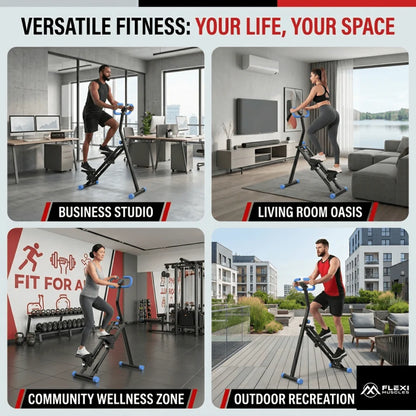 Stair Stepper with Handlebar, Foldable Vertical Climber Exercise Machine
