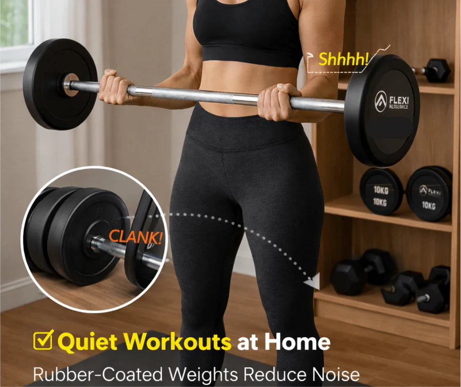 Rubber Fixed Straight Pre-Loaded Weights