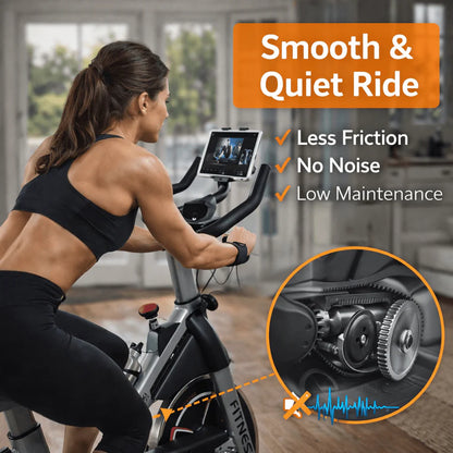 Indoor Exercise Spin Bike with Device Mount