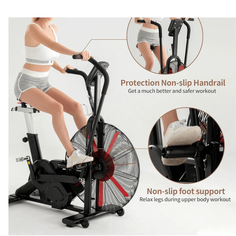 Exercise Bike with Air-Resistance Fan