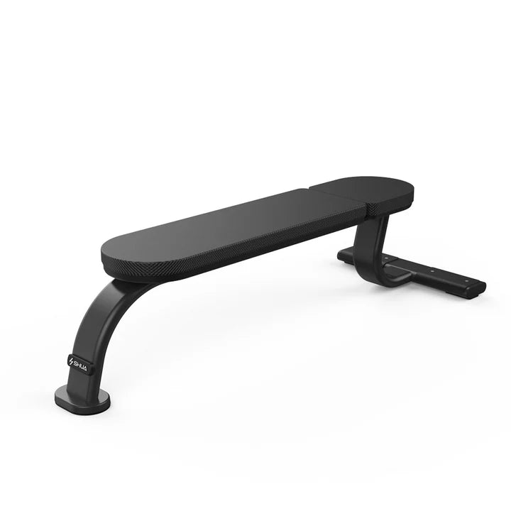 Shua Flat Bench SH-G8878B (Brown Frame/ Black Upholstery)