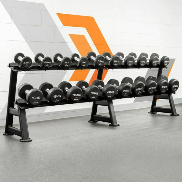 METIS Pro Urethane Dumbbell Rack Sets [2 Tier]