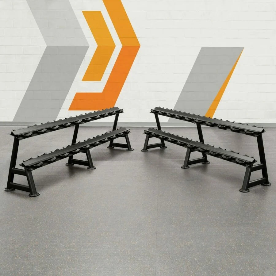 METIS Pro Urethane Dumbbell Rack Sets [2 Tier]