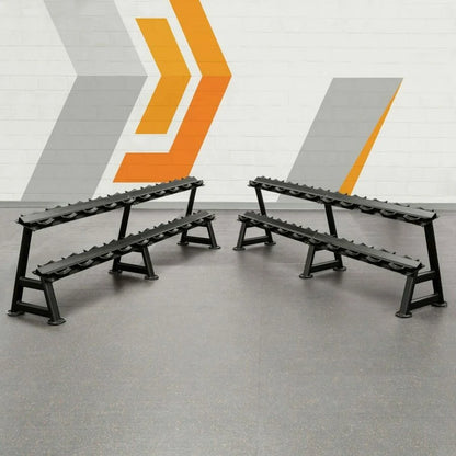METIS Pro Urethane Dumbbell Rack Sets [2 Tier]