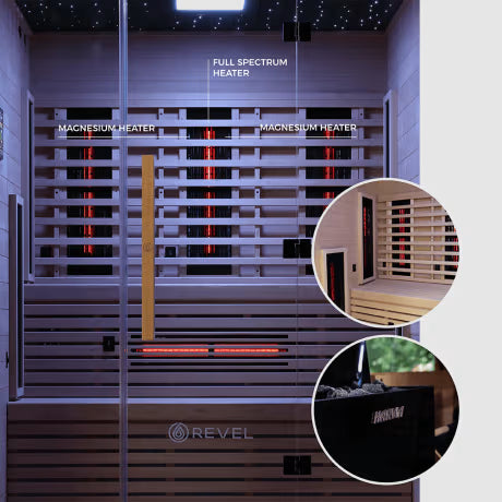 Revel NordicWave 3-4 Person Infrared & Traditional Hybrid Sauna