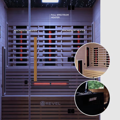 Revel NordicWave 3-4 Person Infrared & Traditional Hybrid Sauna