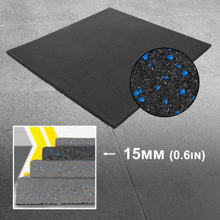FORZA Rubber Gym Flooring Mats [50cm x 50cm] - Pack of 4