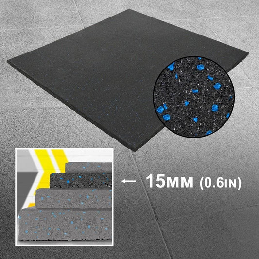 FORZA Rubber Gym Flooring Mats [50cm x 50cm] - Pack of 4