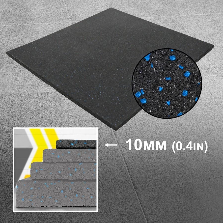 FORZA Rubber Gym Flooring Mats [50cm x 50cm] - Pack of 4