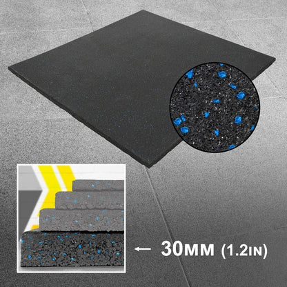 FORZA Rubber Gym Flooring Mats [50cm x 50cm] - Pack of 4