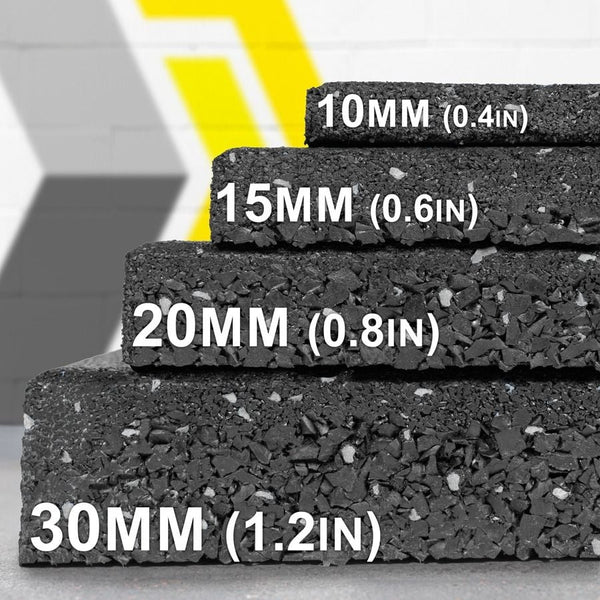 FORZA Rubber Gym Flooring Mats [50cm x 50cm] - Pack of 4