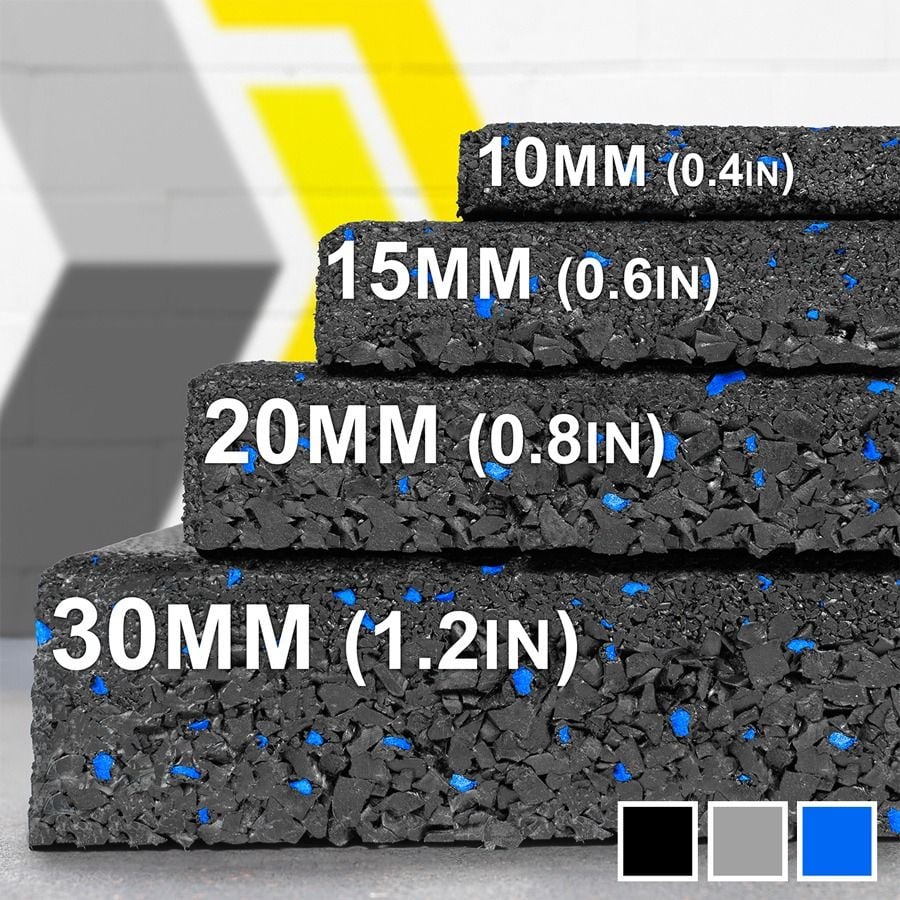 FORZA Rubber Gym Flooring Mats [50cm x 50cm] - Pack of 4