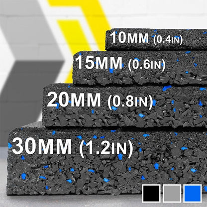 FORZA Rubber Gym Flooring Mats [50cm x 50cm] - Pack of 4