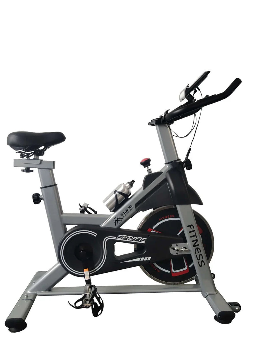 Indoor Exercise Spin Bike with Device Mount