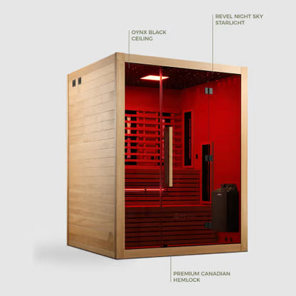 Revel NordicWave 3-4 Person Infrared & Traditional Hybrid Sauna