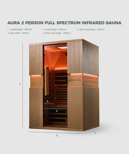 Revel Aura 3 Person Full Spectrum Infrared Sauna