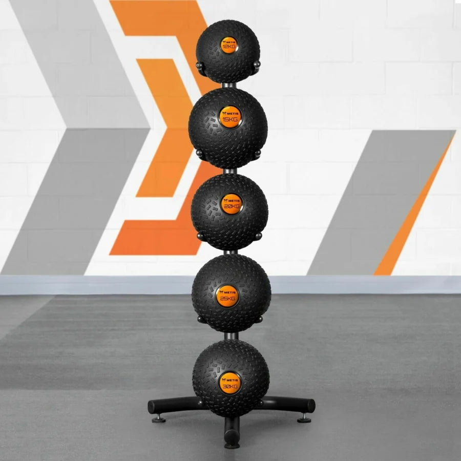 METIS Medicine Ball/Slam Ball Storage Rack [Slam Ball Complete Set + 2x Racks]